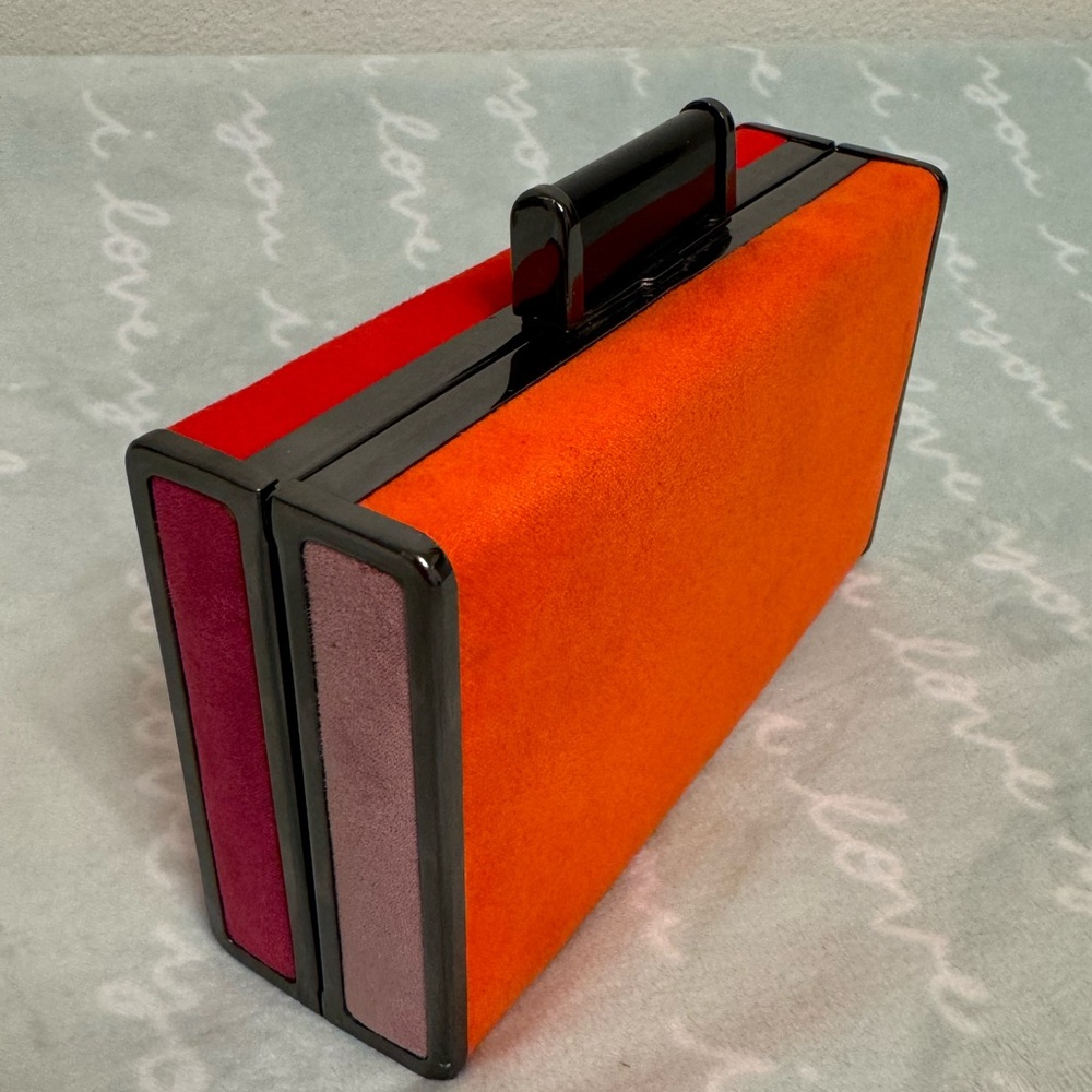 Zara Color Block Clutch Purse